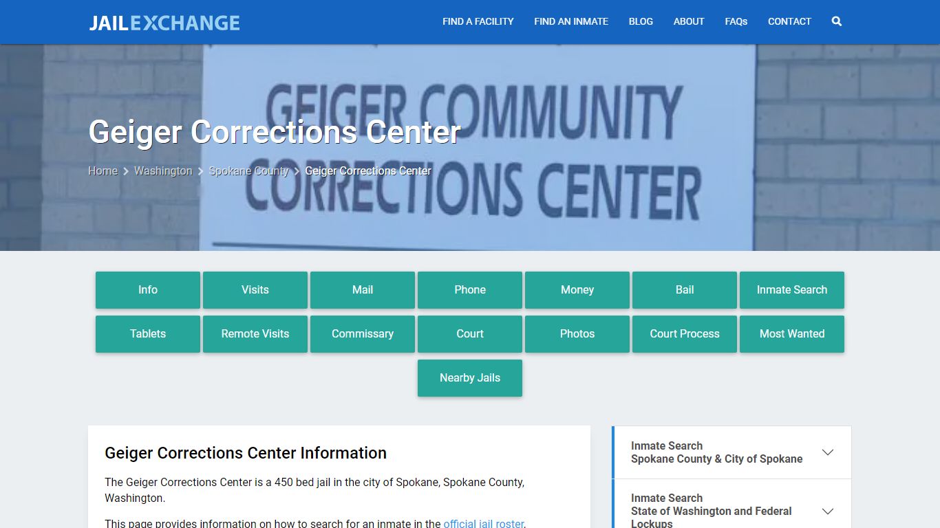 Geiger Corrections Center, WA Inmate Search, Information - Jail Exchange