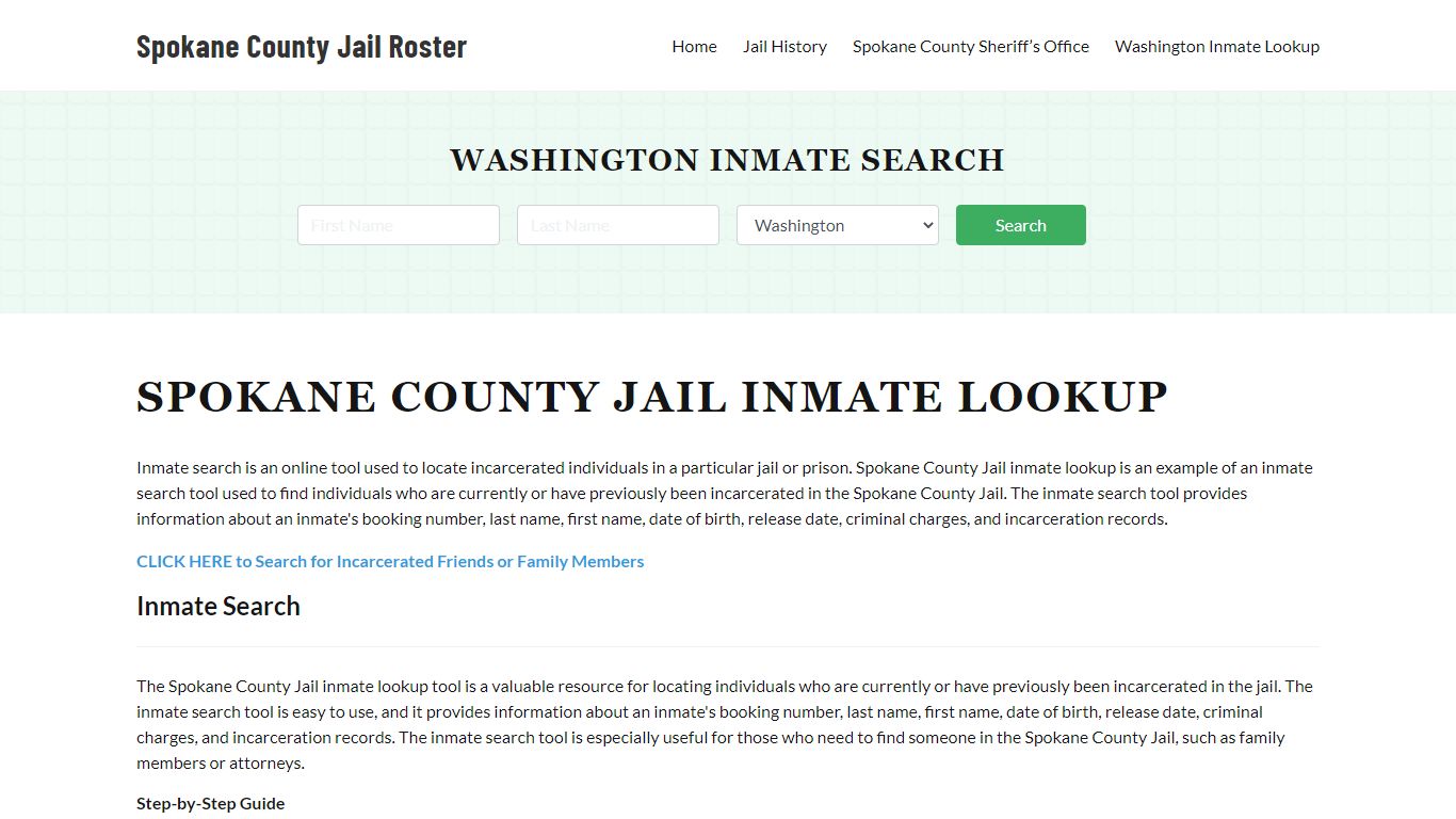 Spokane County Jail Roster Lookup, WA, Inmate Search
